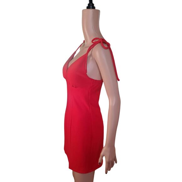 Speechless Size S Piqué Mini Dress in Cherry Red Y2K Club Party - Picture 3 of 8